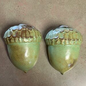 Frankoma Acorn #190 Vintage MCM Wall Pocket Planters